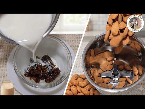 Only 3 ingredients, you will be surprised with the result! Dates Almond Ice Cream 🍨