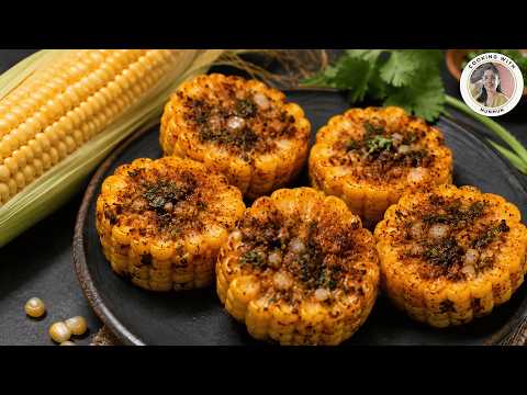 Monsoon Special Spicy Corn | Spicy Garlic Butter Corn 🌽 | Easy and Tasty Sweet Corn Recipe 😋